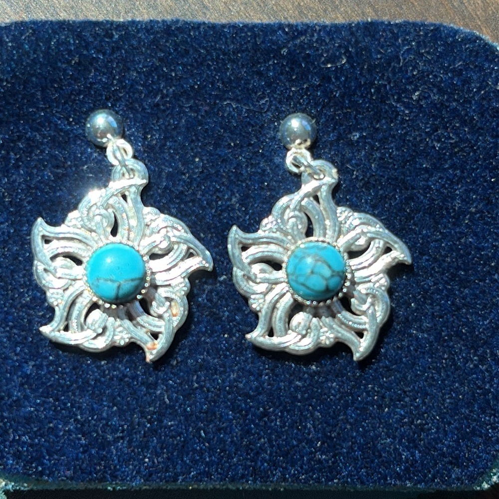 Montana Silversmiths Sun-Inspired Turquoise Earrings